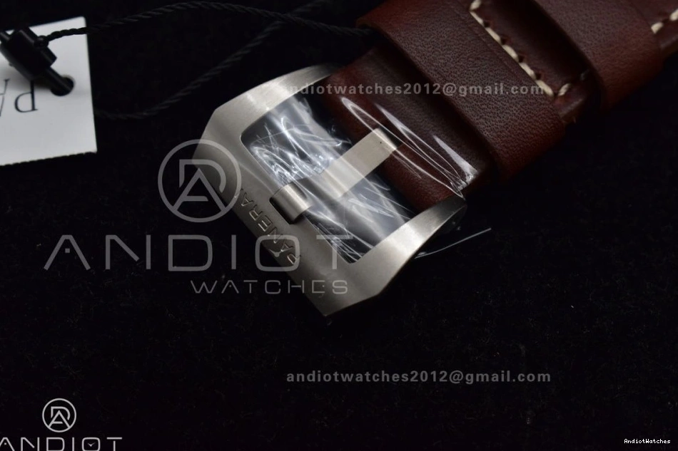 1:1 on VSF SunProtective PAM968 Strap and Brown Clone Calfskin P.9010 Dial Bezel Edition V Best Ceramic 995 Brown Bronzo 0415